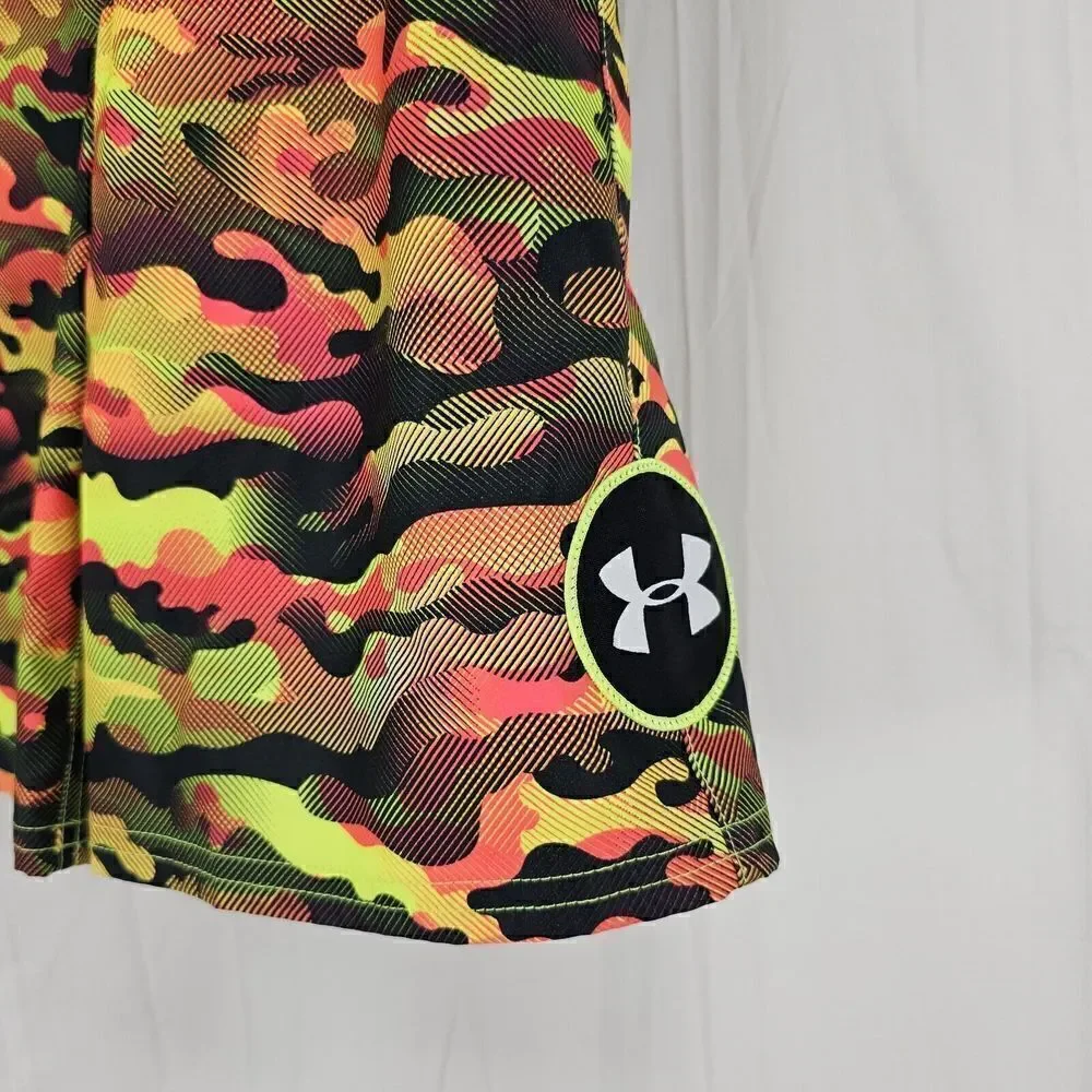 Under Armour Yellow Orange Black Camo Swim Board Shorts Size 23